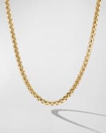 Image 1 of 8: David Yurman Men's Box Chain Necklace in 18K Gold, 2.7m, 22"L