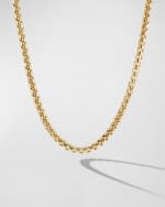 Image 1 of 5: David Yurman Men's Box Chain Necklace in 18K Gold, 2.7m, 24"L