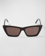 Image 1 of 5: Saint Laurent Cat-Eye Acetate Sunglasses