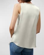 Image 4 of 5: Lafayette 148 New York Petite Perla Luxe Charmeuse Blouse