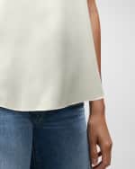 Image 5 of 5: Lafayette 148 New York Petite Perla Luxe Charmeuse Blouse