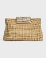 Image 1 of 6: Whiting & Davis Crystal Clasp Clutch Bag