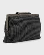 Image 4 of 6: Whiting & Davis Crystal Clasp Clutch Bag