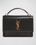 Image 1 of 5: Saint Laurent Sunset Medium YSL Top-Handle Crossbody Bag in Smooth Leather