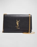Image 1 of 6: Saint Laurent Kate Medium YSL Crossbody Bag in Grained Leather