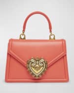 Image 1 of 6: Dolce&Gabbana Devotion Mini Leather Top-Handle Bag