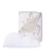 Image 4 of 4: Oilo Studio Llama Jersey Cuddle Blanket