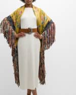 Image 3 of 3: Pierre-Louis Mascia Fringe Paisley Patchwork Shawl