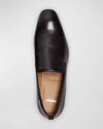 Image 4 of 5: Paul Stuart Men's Harrier Round-Toe Leather Formal Slippers