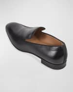Image 3 of 5: Paul Stuart Men's Harrier Round-Toe Leather Formal Slippers