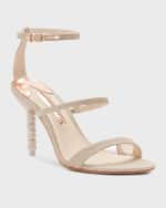 Image 2 of 3: Sophia Webster Rosalind Glitter Sphere-Heel Sandals