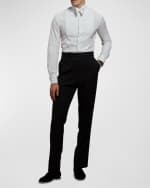 Image 4 of 5: Ralph Lauren Purple Label Men's Winged Pique-Bib Dress Shirt