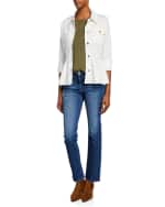 Image 5 of 6: FRAME Le High Cropped Straight-Leg Jeans