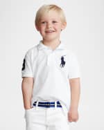 Image 2 of 3: Ralph Lauren Childrenswear Boy's Big Pony Pique Knit Polo, Size 2-7
