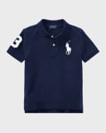 Image 1 of 2: Ralph Lauren Childrenswear Boy's Big Pony Pique Knit Polo, Size 2-7