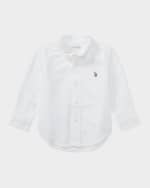 Image 1 of 2: Ralph Lauren Childrenswear Oxford Chambray Shirt, Size 9-24 Months