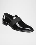 Image 1 of 5: Santoni Men's Isomer Patent Slip-On