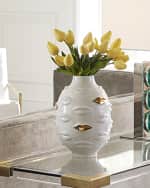 Image 3 of 3: Jonathan Adler Gilded Muse Gala Round Vase
