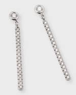Image 4 of 5: Roberto Coin 18k White Gold Diamond Bar Earrings