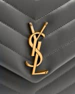 Image 6 of 7: Saint Laurent Loulou Medium YSL Chain Shoulder Bag