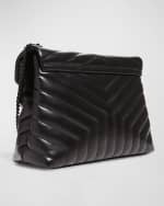 Image 3 of 7: Saint Laurent Loulou Medium YSL Shoulder Bag in Quilted Leather