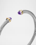 Image 5 of 5: David Yurman Cable Bracelet with Gemstone in Silver with 18K Gold, 4mm