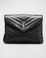 Image 1 of 6: Saint Laurent Loulou Medium YSL Shoulder Bag in Quilted Leather