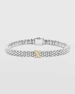 Image 1 of 4: LAGOS Embrace Silver Diamond X Bracelet, 6 mm