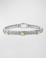 Image 1 of 5: LAGOS Embrace Silver & 18k Gold X Bracelet, 6mm