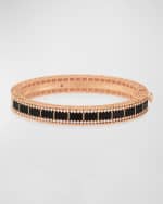 Image 1 of 2: Roberto Coin Art Deco 18k Rose Gold Black Jade & Diamond Bracelet