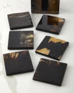 Image 2 of 2: LADORADA Horn Veneer Coasters, Set of 6