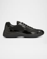 Image 1 of 6: Prada Men's America's Cup Patent Leather Patchwork Sneakers