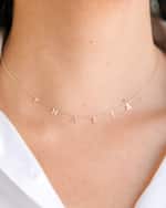 Image 3 of 3: Zoe Lev Jewelry Personalized 14k Gold 6 Mini Initial Necklace