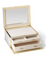 Image 5 of 5: AERIN Luxe Faux Shagreen Jewelry Box