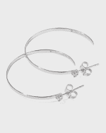 Image 4 of 5: LANA 14k Diamond Sunrise Hoop Earrings