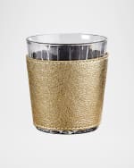 Image 1 of 2: Graphic Image Leather Wrapped Glasses, Set of 2