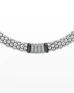 Image 2 of 4: LAGOS Black Caviar 4-Diamond Station Necklace, 16" & 18"L