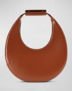 Image 1 of 6: STAUD Moon Leather Hobo Bag