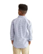 Image 3 of 4: Ralph Lauren Childrenswear Poplin Woven Tattersall Sport Shirt, Size S-XL