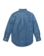 Image 2 of 5: Ralph Lauren Childrenswear Boy's Woven Chambray Shirt, Size 2-7
