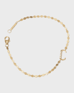 Image 1 of 5: LANA 14k Diamond Initial Bracelet.
