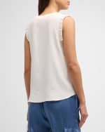 Image 5 of 6: Cinq a Sept Lenore V-Neck Sleeveless Top