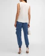 Image 4 of 6: Cinq a Sept Lenore V-Neck Sleeveless Top