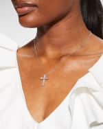 Image 2 of 5: Roberto Coin 16" White Gold Lg Diamond Cross Pendant Necklace