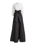 Image 1 of 5: Carolina Herrera Icon Two-Tone Trench Gown