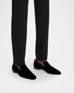 Image 2 of 4: Christian Louboutin Men's Dandelion Velvet Loafers
