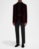 Image 3 of 4: Christian Louboutin Men's Dandelion Velvet Loafers