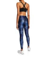 Image 2 of 2: Terez Navy Camo Stripe Hi-Shine Leggings