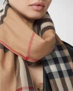 Image 4 of 5: Burberry Giant Check Gauze Scarf