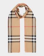 Image 1 of 5: Burberry Giant Check Gauze Scarf